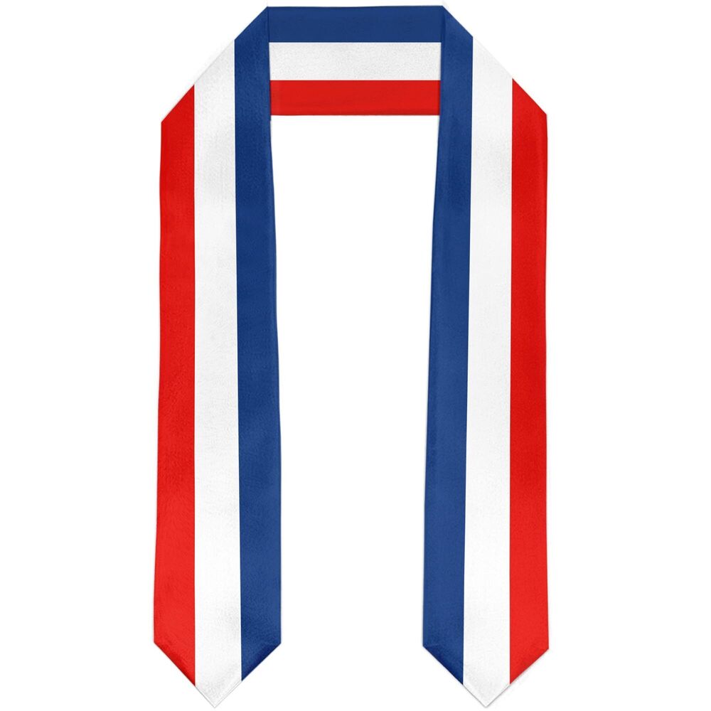 2748 Netherlands Flag Graduation Stole Satin Sash Scarf for Study Aboard
